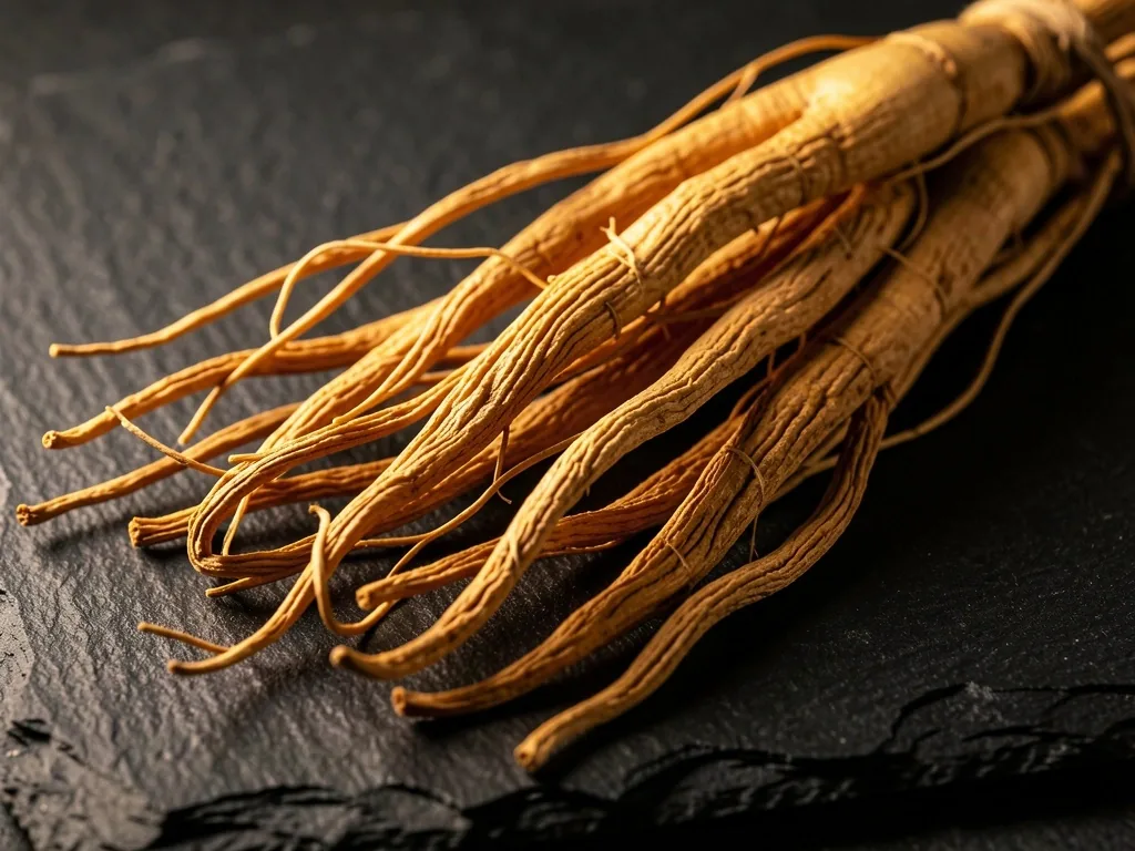 Dried ginseng roots