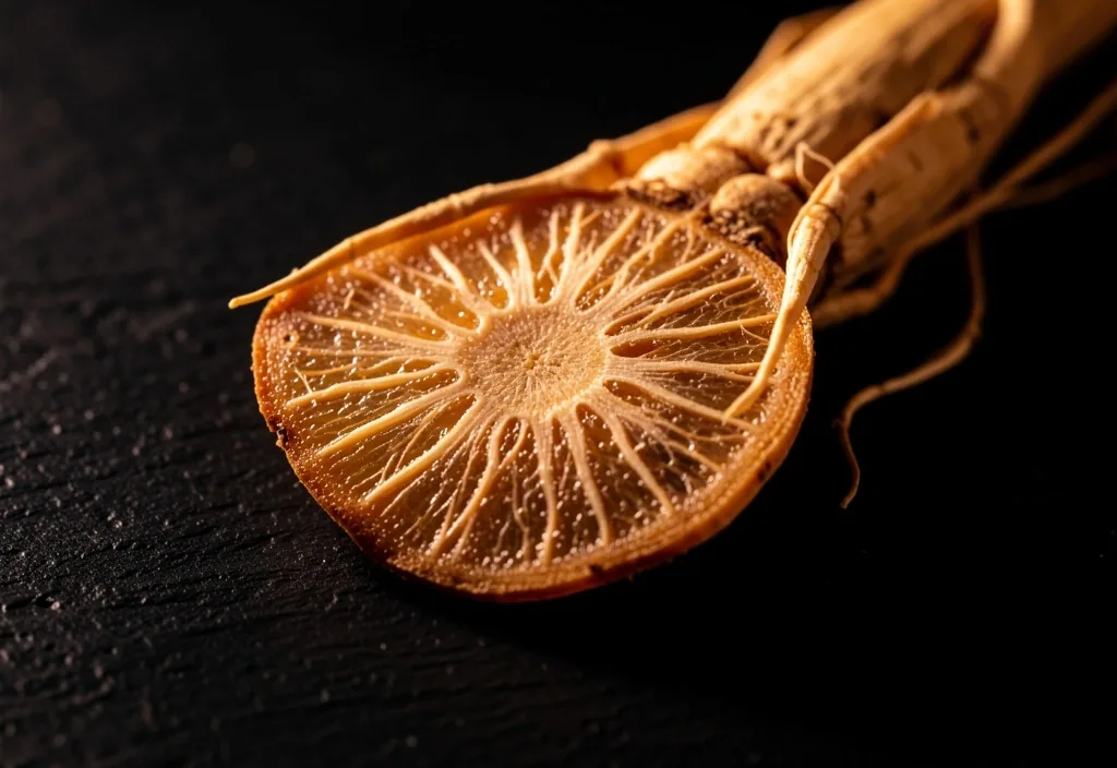Ginseng root close-up